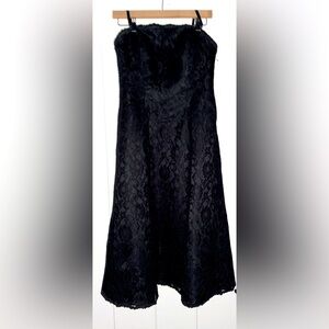 Vintage Mori Lee By Madeline Gardner Strapless Lace Mermaid Flare Dress Sz 9/10